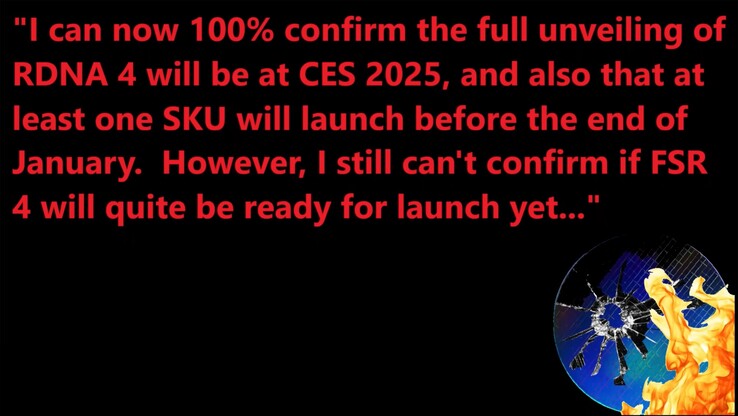 RDNA 4 发布日期和公告泄露。(图片来源:摩尔定律已死)