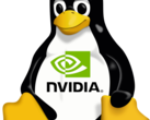 Linux 上的 Nvidia 驱动程序现在默认使用开源 GPU 内核模块。(图片来源：Nvidia 徽标和 Tux，维基共享资源）