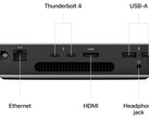 Mac Mini (2023) 的后部端口布局。(图片来源：Apple)