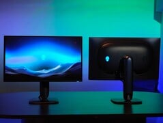 Alienware AW2725Q 4K OLED 显示器正面和背面（图片来源：Alienware）