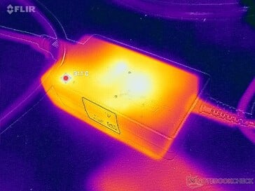 交流适配器在负载情况下温度超过 31 C