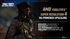 同时发布的还有 AMD FSR 4，它现在可以进行 ML 加速。(图片来源：AMD）