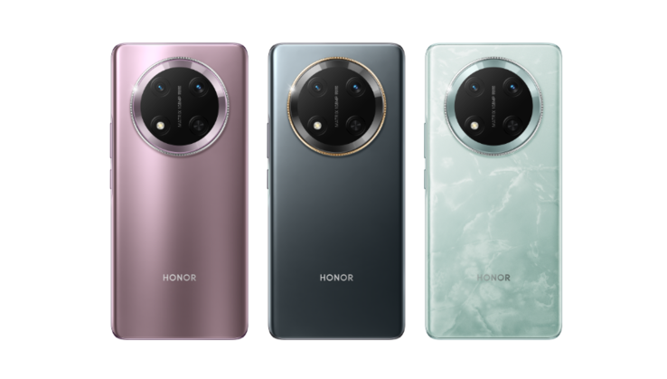 Honor X9c 的紫色、黑色和玉青色配色（图片来源 : )Honor