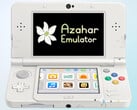 任天堂 3DS 模拟器 3DS 控制台屏幕上的 Azahar 徽标