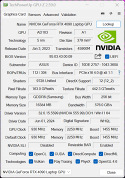 GPU-ZGeForce RTX 4090 笔记本电脑