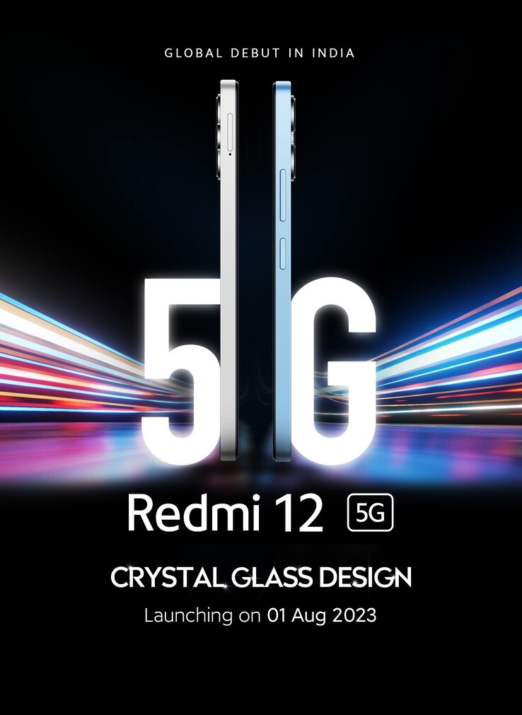 红米 12 5G 新机预告片。(来源：Redmi via Amazon）