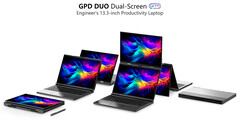 GPD Duo 将采用两块来自三星的 13.3 英寸 OLED 面板（图片来源：GPD）