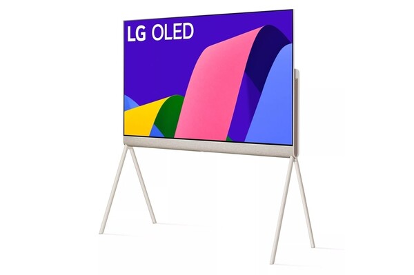 LG OLED Posé 智能生活电视放置在坚固的支架上。(图片来源：LG）