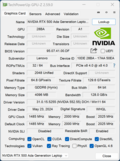 GPU-Z Nvidia RTX 500 Ada