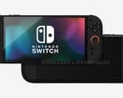 任天堂 Switch 2 的渲染图显示其显示屏比前代产品大得多。(图片来源：91Mobiles &amp; OnLeaks）