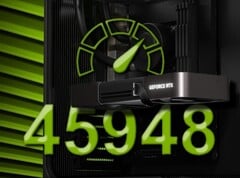 GeForce RTX 5090D 有可能为 PassMark 基准测试超频了。(图片来源：Nvidia/PassMark - 已编辑）