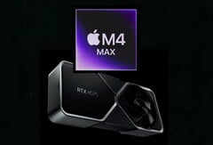 AppleM4 Max 在 Blender 基准测试中与 RTX 4070 桌面 GPU 展开对决。(图片来源：Apple, Nvidia)