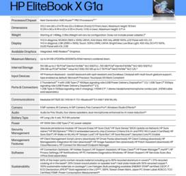 HP EliteBook X G1a：规格