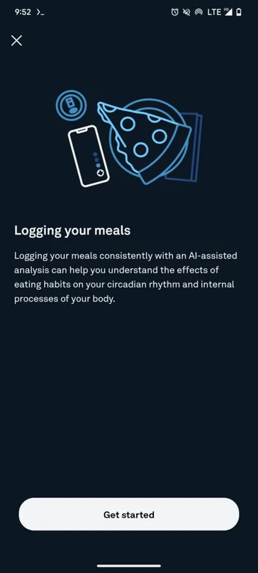 Oura 膳食记录工具的截图。(图片来源：Android Authority）