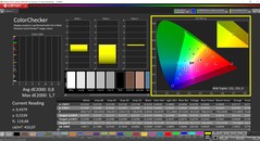 CalMAN ColorChecker（配置文件：校准，目标色彩空间：P3）