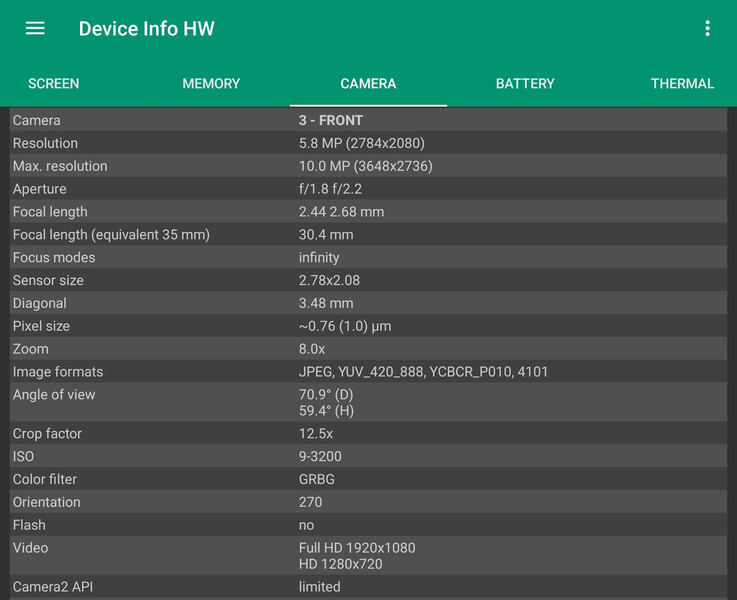 索尼 IMX564。(图片来源：Notebookcheck）