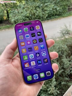 iPhone 17 可能会使用与 iPhone 16 Pro 相同的显示屏（如图）。(图片来源：Notebookcheck）