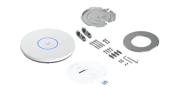 全新 U7 Pro 系列包装盒内的内容（图片来源：Ubiquiti）