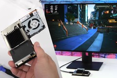 ETA Prime 的 Steam Deck mini PC 非常简陋，但由于采用了开放式机箱和更多散热片，因此比标准 Steam Deck 有更好的隔音和散热效果。(图片来源：YouTube 上的 ETA Prime - 已编辑）