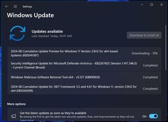 下载 Windows 11 KB5041587（图片来源：Windows Latest）