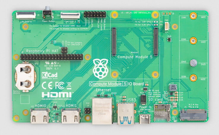 Raspberry Pi CM5 输入/输出板。(图片来源： Pi）Raspberry