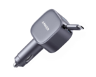 Anker Nano 75W 车载充电器，配有可伸缩 USB-C 电缆和另一个 USB-C 端口。(图片来源：Anker/亚马逊）