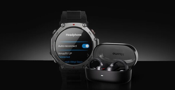 Amazfit Up 耳机与 Amazfit 智能手表配合使用效果最佳。(图片来源：Amazfit）