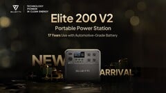 Bluetti Elite 200 V2 便携式电站容量为 2,073 瓦时，具有 Turbo 快速充电功能（图片来源：Bluetti via PRNewswire）