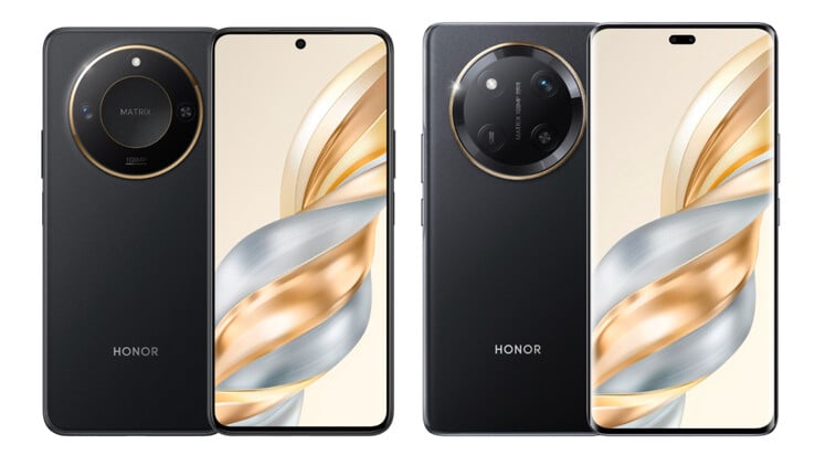 Honor X60 和 X60 Pro（从左到右）。(图片来源：Honor)