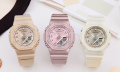 全新卡西欧 G SHOCK 女士 GMAP2100 系列：从左至右GMA-P2100ST-9A、GMA-P2100ST-4A、GMA-P2100ST-7A。(图片来源：卡西欧）