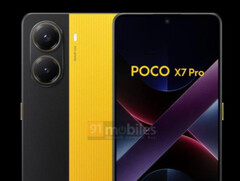 小米将推出 Poco X7 Pro，回归其标志性的 Poco 黄色。(图片来源：91mobiles - 已编辑）