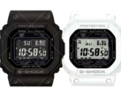 黑色卡西欧 GW-5000HS-1 和白色卡西欧 GW-5000HS-7 手表。(图片来源：Great G-Shock World - 使用 AI 放大) 