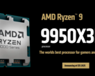 Ryzen 9 9950X3D 和 Ryzen 9 9900X3D 出现在 Geekbench 上（图片来源：AMD）