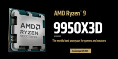 Ryzen 9 9950X3D 和 Ryzen 9 9900X3D 出现在 Geekbench 上（图片来源：AMD）