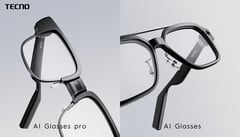 Tecno AI Glasses 和 Tecno AI Glasses Pro 是具有人工智能功能和集成摄像头的智能眼镜。(图片来源：Tecno）