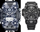 泄露的卡西欧 G-Shock Mudmaster GG-B100X（左图）和更高端的 G-Shock GWG-2000（右图）预计将共享相当多的功能。(图片来源：@geesgshock on Instagram / 卡西欧）