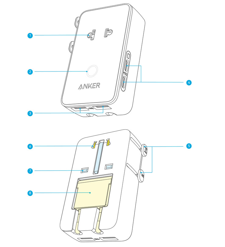 即将推出的 Anker 5 合 1 旅行适配器。(图片来源：u/joshuadwx via Reddit）