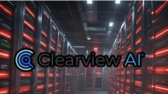 图片来源：人工智能生成，徽标来自 Clearview.ai