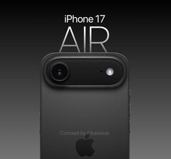 iPhone 17 Air 效果图。(图片来源：Lukosis）