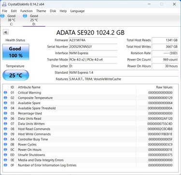 ADATA SE920 支持 PCIe 4.0 x2