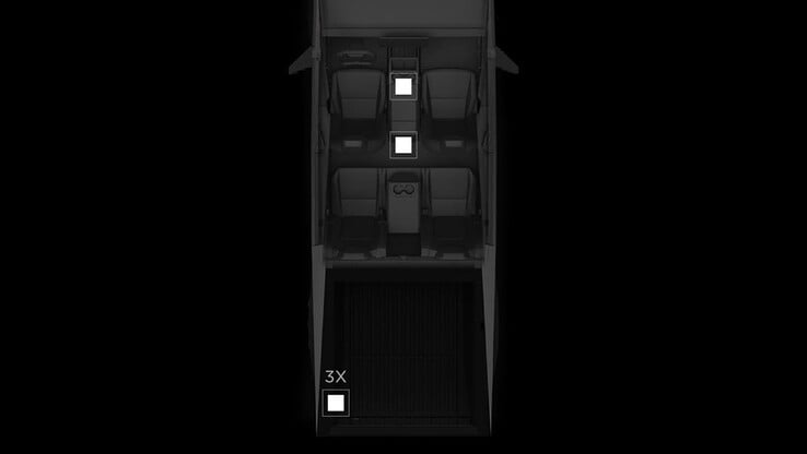 Cybertruck 110V/240V 电源插座位置