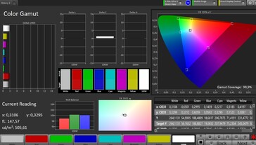 CalMAN sRGB 色彩空间 - 不含真实色调的默认设置