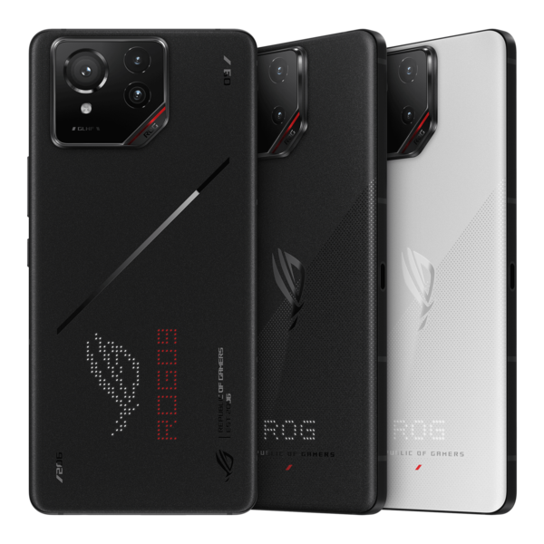 华硕 ROG Phone 9 有两种颜色可供选择：幻影黑和风暴白（图片来源：华硕）