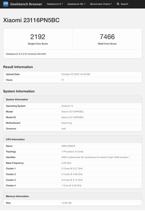 (图片来源：Geekbench）