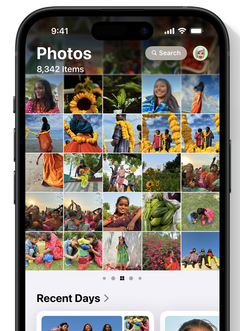 iOS 18 对照片应用进行了重大调整。(图片来自Apple)