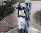 SpaceX 的星际飞船在发射台上。(图片来源：SpaceX）