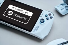 采用 SteamOS 徽标的华硕 ROG Ally