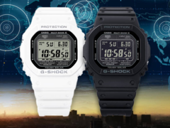 卡西欧 G-Shock GW-5000HS-7ER 和 G-Shock GW-5000HS-1ER（从左到右）。(图片来源：卡西欧）