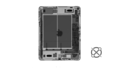 iPad Air X 光片。(来源：Creative Electron via iFixit）