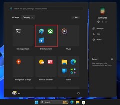 Windows 11 &quot;开始 &quot;菜单中的自动应用分类（图片来源：Windows Latest）